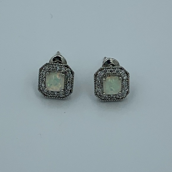 Faux Opal Earrings - Picture 3 of 3